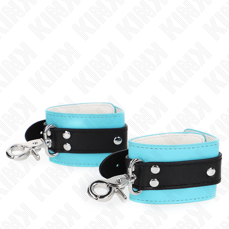 KINK - PREMIUM BLACK / BLUE ADJUSTABLE WRIST SUPPORT WRISTBANDS 21-28 CM X 5.5 CM