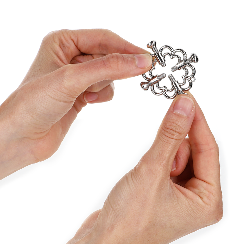 KINK Pinzas Para Pezones Flor Metálica – Diseño Elegante Para Estimulación Sensible