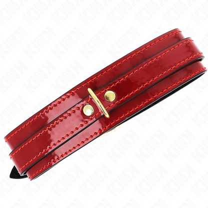 Comprar KINK Collar Ajustable Rojo Vino – Diseño Elegante Con Detalles Dorados Para Comodidad Y Estilo-Noxtic