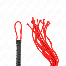 KINK Látigo De Cuerda Rojo 56 Cm – Accesorio BDSM Con Diseño Atractivo Para Experiencias Emocionantes