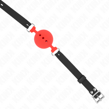 Comprar KINK Mordaza Ajustable Roja – Diseño Ergonómico Para Placer y Control en Experiencias BDSM-Noxtic