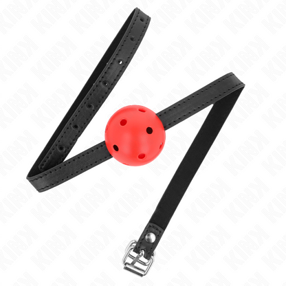 KINK - BALL GAG 4.5 CM BREATHABLE SIMPLICITY RED 62 x 1.5 CM