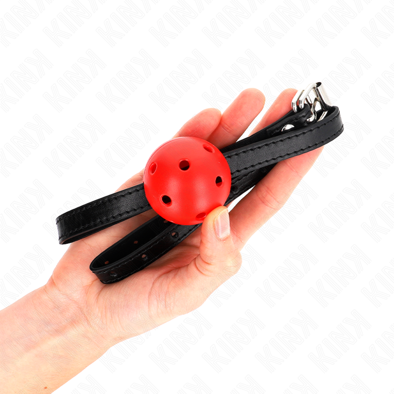 KINK - BALL GAG 4.5 CM BREATHABLE SIMPLICITY RED 62 x 1.5 CM
