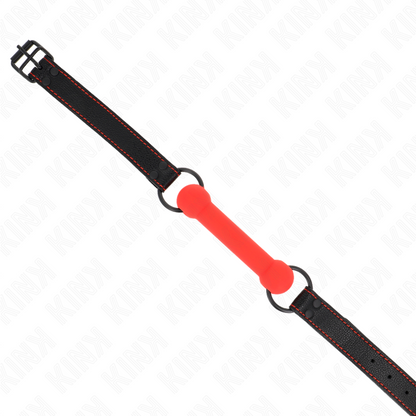 Comprar KINK Mordaza Forma De Hueso Con Correa Roja – Diseño Elegante Y Ajuste Personalizable-Noxtic