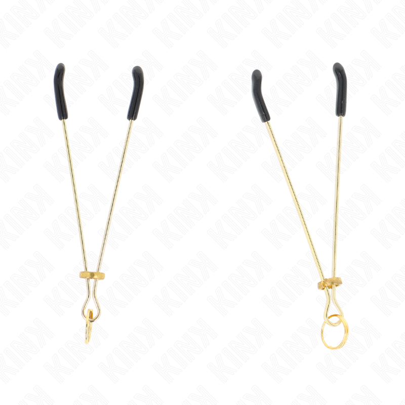 KINK Pinzas Para Pezones Dorado 7 Cm – Diseño Elegante Con Sutil Estimulación Ergonómica