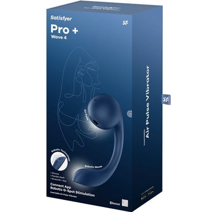SATISFYER - PRO+ WAVE 4 G-SPOT &amp; AIR PULSE STIMULATOR FREE APP DARK BLUE