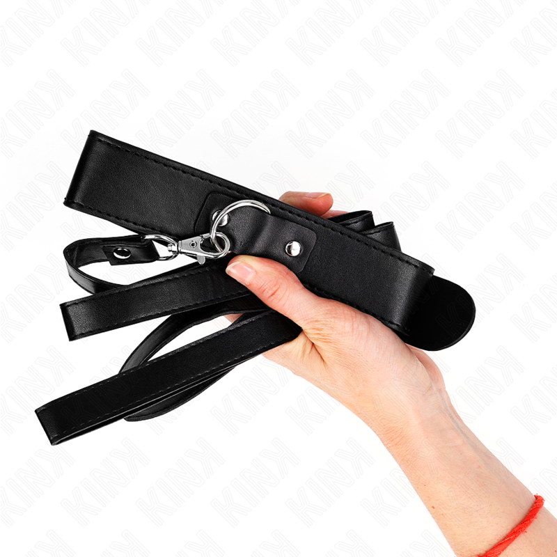 Collare regolabile con guinzaglio nero KINK – Design elegante per comfort e stile