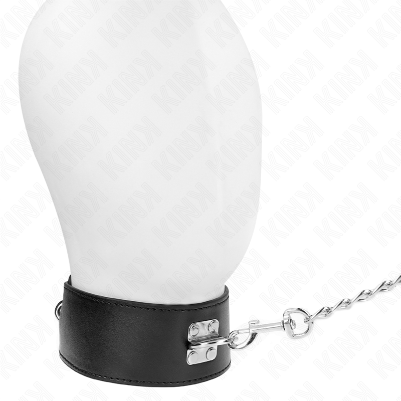 Collare con guinzaglio regolabile KINK nero: design elegante con comfort e controllo