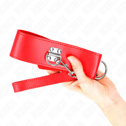 Comprar KINK Collar Con Correa Ajustable Rojo – Diseño Elegante Para Placer Confiado Y Libertad Sensorial-Noxtic