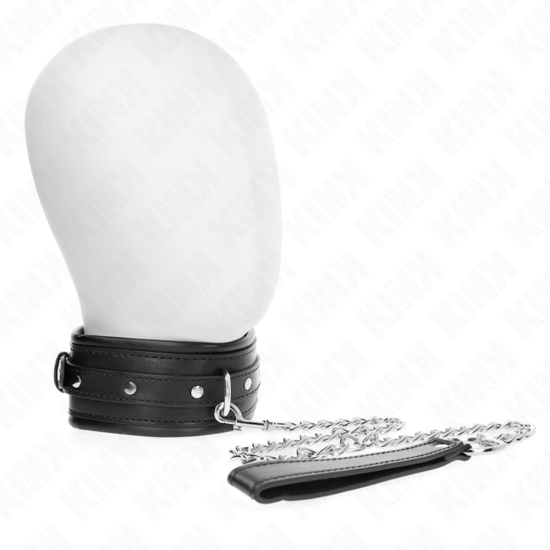Collare KINK con guinzaglio 65 cm con fibbia lucida – Design elegante per un piacere sicuro