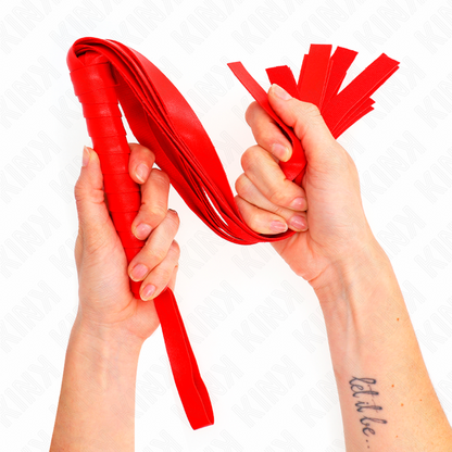 KINK Látigo De Cola Ancha Rojo 48.5 CM – Diseño Elegante Para Explorar Nuevas Sensaciones