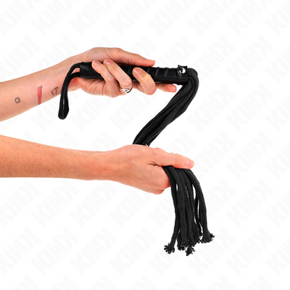 KINK Látigo De Cuerda Negro 56 Cm – Accesorio Esencial Para Explorar Nuevas Sensaciones