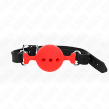 Comprar KINK Mordaza Ajustable Rojo – Silicona Confortable Para Placer Seguro y Sensorial-Noxtic