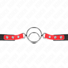 KINK - MULTI-O-RING GAG 4 / 4.8 CM RED ADJUSTABLE 38 X 56 CM