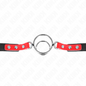 KINK - MULTI-O-RING GAG 4 / 4.8 CM RED ADJUSTABLE 38 X 56 CM