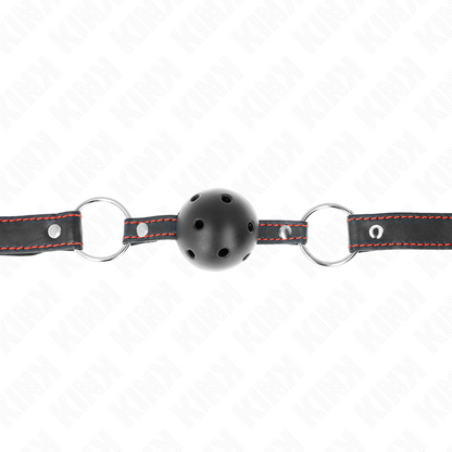 KINK - BALL GAG 4.5 CM BLACK HARD HOLLOW MODEL 2 65 x 2.5 CM