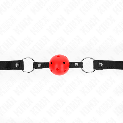 KINK - BALL GAG 4.5 CM RED HARD HOLLOW MODEL 1 63.5 X 2 CM
