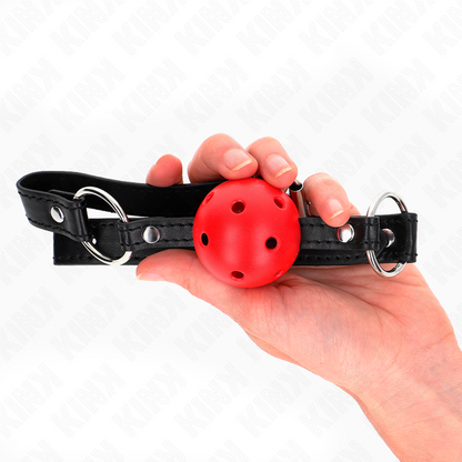 KINK - BALL GAG 4.5 CM RED HARD HOLLOW MODEL 1 63.5 X 2 CM