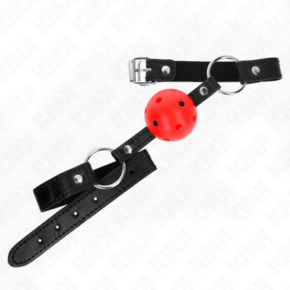 KINK - BALL GAG 4.5 CM RED HARD HOLLOW MODEL 1 63.5 X 2 CM