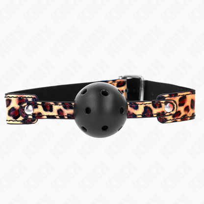 Comprar KINK Mordaza De Bola Transpirable Leopardo 4.5 CM – Diseño Elegante Para Experiencias Sensoriales Únicas-Noxtic