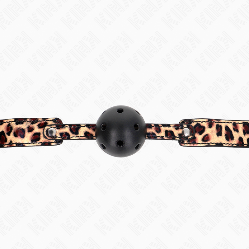 KINK - BALL GAG 4.5 CM BREATHABLE LEOPARD 65 x 2.5 CM