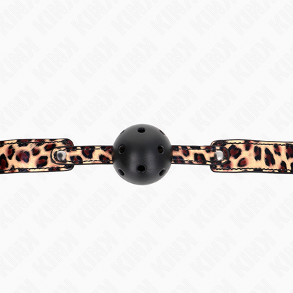 KINK - BALL GAG 4.5 CM BREATHABLE LEOPARD 65 x 2.5 CM
