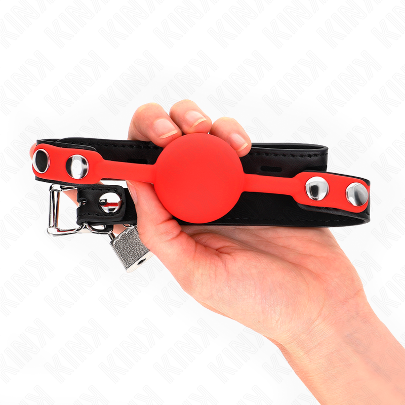 Bavaglio a sfera in silicone KINK da 4 cm con serratura – Design sicuro per l'esplorazione sensuale