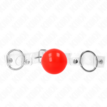 Comprar KINK Mordaza De Bola Roja De PVC Transparente – Diseño Ajustable Para Placer Sensible-Noxtic
