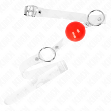 Comprar KINK Mordaza De Bola Roja De PVC Transparente – Diseño Ajustable Para Placer Sensible-Noxtic