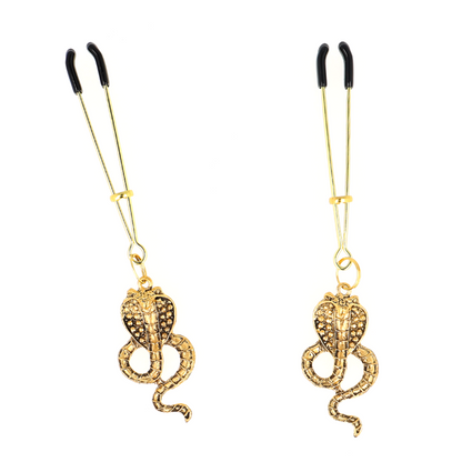 Comprar KINK Pinzas Para Pezones Con Colgante De Cobra 6 Cm – Accesorio Elegante Para Explorar Nuevas Sensaciones-Noxtic