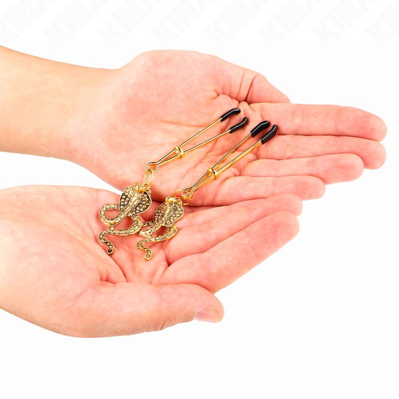 Comprar KINK Pinzas Para Pezones Con Colgante De Cobra 6 Cm – Accesorio Elegante Para Explorar Nuevas Sensaciones-Noxtic