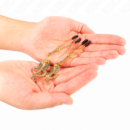 Comprar KINK Pinzas Para Pezones Con Colgante De Cobra 6 Cm – Accesorio Elegante Para Explorar Nuevas Sensaciones-Noxtic