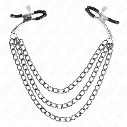 Comprar KINK Pinzas Para Pezones Con Triple Cadena Negra – Diseño Elegante Para Estimulación Sensible-Noxtic