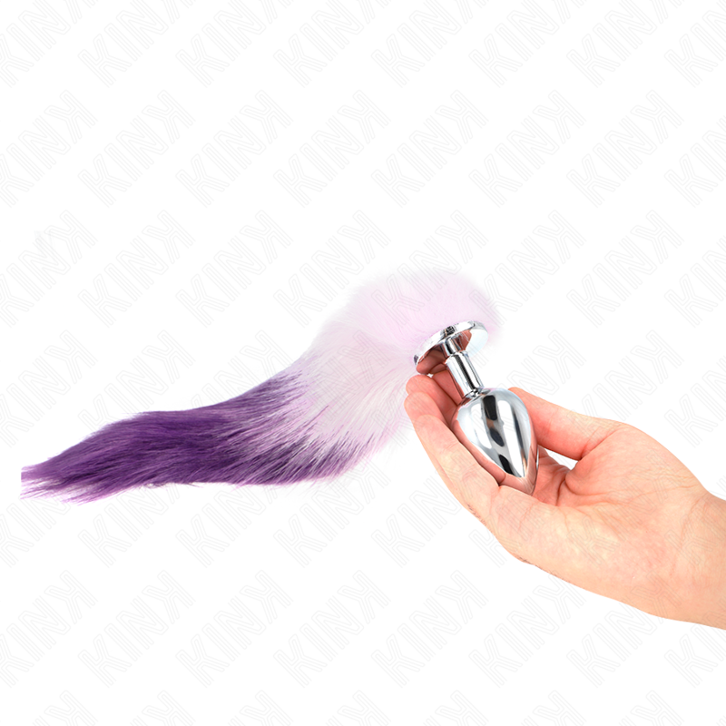 KINK - ANAL PLUG SIZE L 10 X 4 CM WITH SYNTHETIC TAIL 40 CM VIOLET