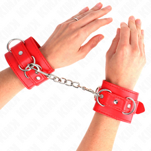 KINK - WRIST SUPPORT WITH 3 ADJUSTABLE D-RINGS RED 17.5-25 CM X 6 CM