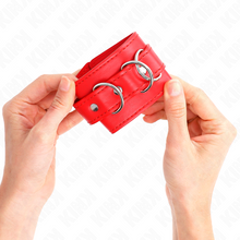 KINK - WRIST SUPPORT WITH 3 ADJUSTABLE D-RINGS RED 17.5-25 CM X 6 CM