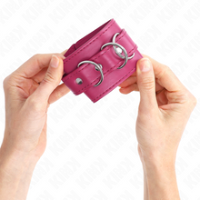 KINK - WRIST SUPPORT WITH 3 ADJUSTABLE D-RINGS PINK 17.5-25 CM X 6 CM