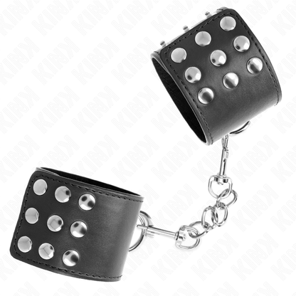 KINK Muñequeras Ajustables Con Cierre A Presión Negro – Diseño Elegante Para Comodidad y Estilo En Experiencias BDSM