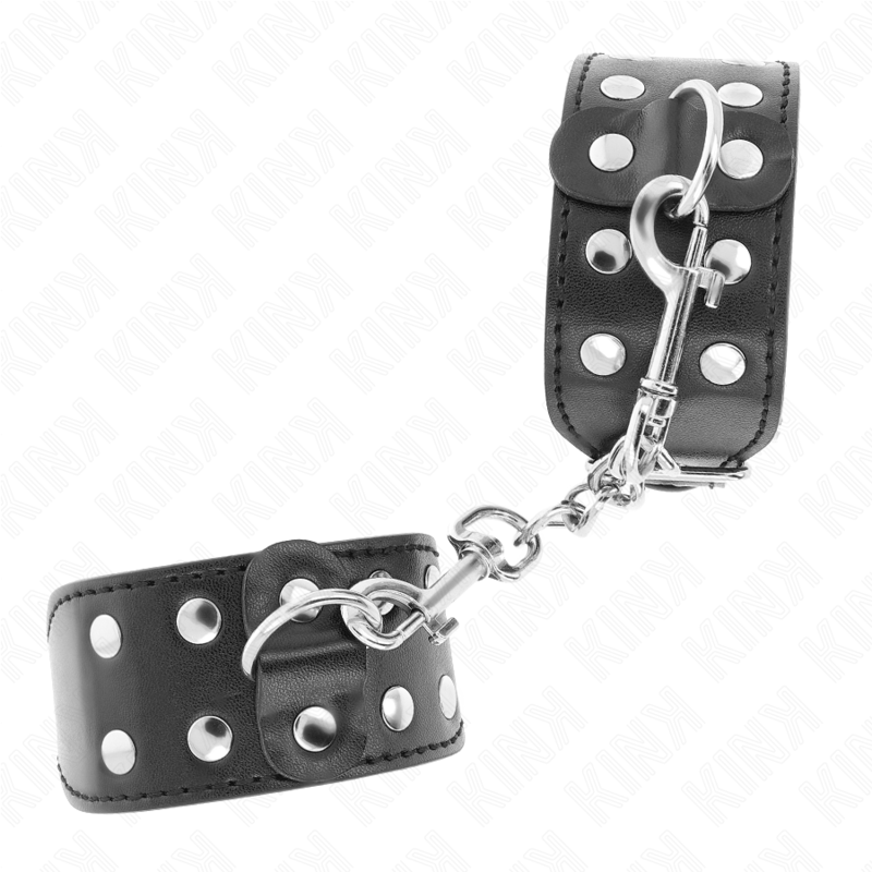 KINK - Adjustable Double Studded Wristbands in Black