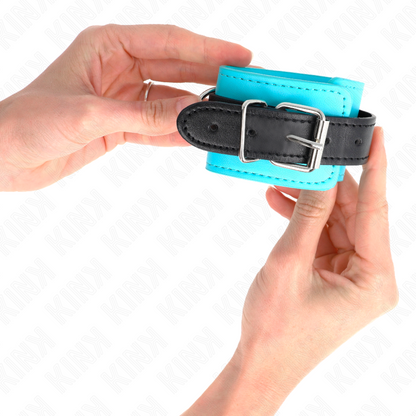 KINK Muñecas Ajustables Con Gancho Azul – Diseño Elegante Para Comodidad Y Estilo En Experiencias BDSM