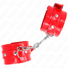 Manette da polso con borchie rosse KINK - Design regolabile per comfort e stile nelle sessioni BDSM