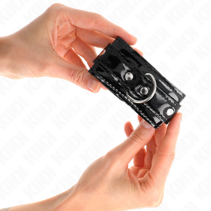 Manette da polso in neoprene lucido KINK – Design regolabile per comfort e stile nelle sessioni BDSM