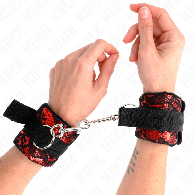 KINK - SCANDAL DESIGN WRISTBANDS RED-BLACK