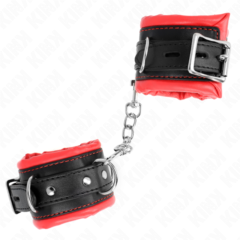 KINK - HEAVY WRISTBANDS RED LINING ADJUSTABLE 20-30 CM X 6 CM
