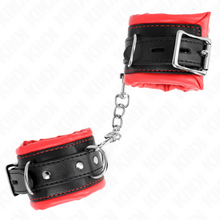 KINK Muñequeras Estilo Heavy Forro Rojo – Muñequeras Ajustables Para Seguridad Y Estilo
