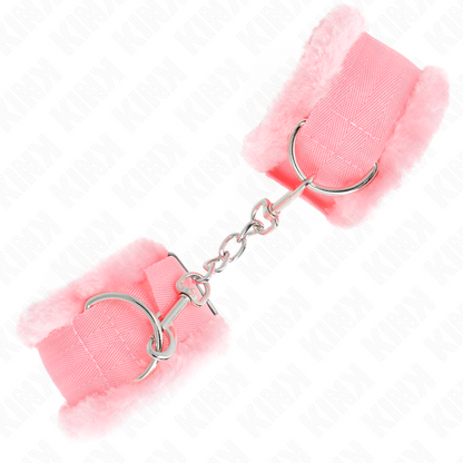 KINK - ADJUSTABLE PINK LINED WRISTBANDS 17-31 CM X 7 CM