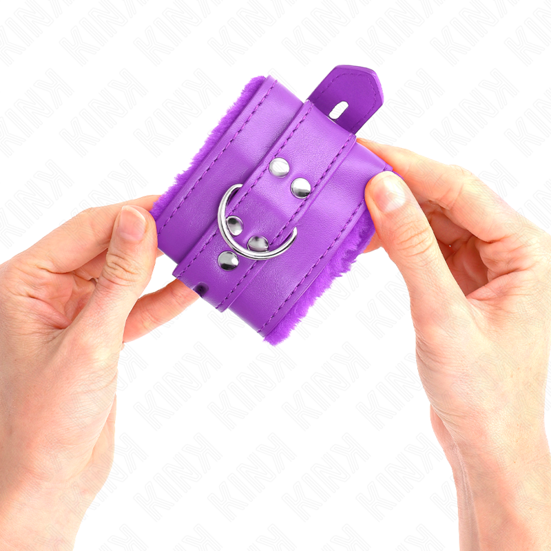 KINK - WRISTBANDS LINED WITH VIOLET SQUARE HOLES AND ADJUSTABLE VIOLET STRAP 17-29 CM X 6 CM