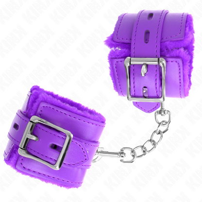 KINK - WRISTBANDS LINED WITH VIOLET SQUARE HOLES AND ADJUSTABLE VIOLET STRAP 17-29 CM X 6 CM