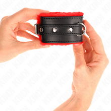 KINK - PREMIUM RED LINED WRISTBANDS WITH ADJUSTABLE BLACK STRAP 17-29 CM X 6 CM