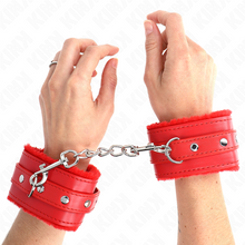 KINK - PREMIUM RED LINED WRISTBANDS WITH ADJUSTABLE RED STRAP 17-29 CM X 6 CM